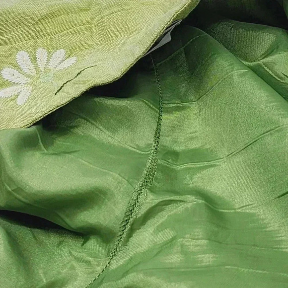 Vintage Talbots 100%  Irish linen embroidered floral high rise pants lined 10 - Picture 8 of 9